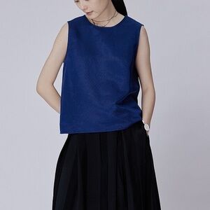 LORI by AM Casuals Dark Blue Sleeveless Blouse!